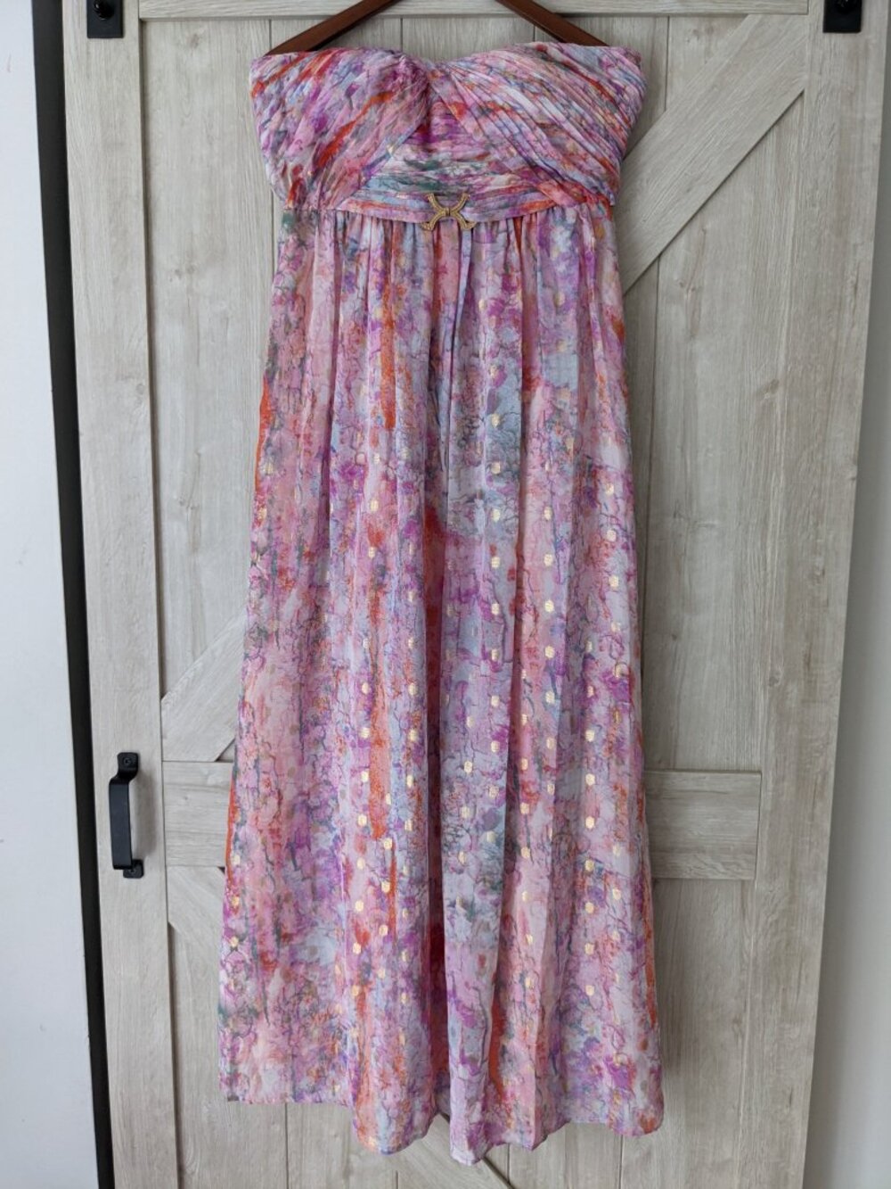 Ivanka Trump Pink Floral Strapless Dress
